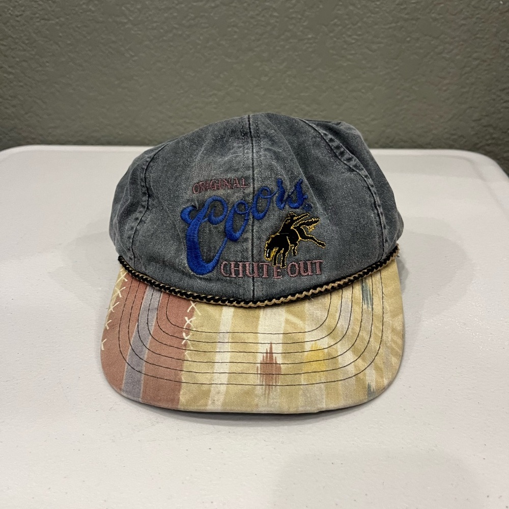 Original Coors Chute Out Western Hat Rodeo Cap Made In Canada Midwest Garment CO